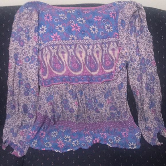 SPELL AND THE GYPSY BOHO BLOSSOM BLOUSE VIOLET RARE ORIGINAL DROP LARGE 🦄 - Picture 6 of 11